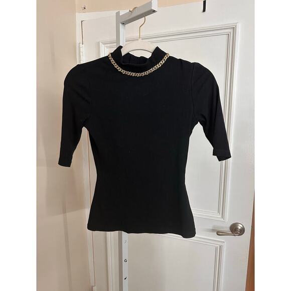 Generation Love Charlie Chain Ribbed Top Black size XS - Picture 3 of 7